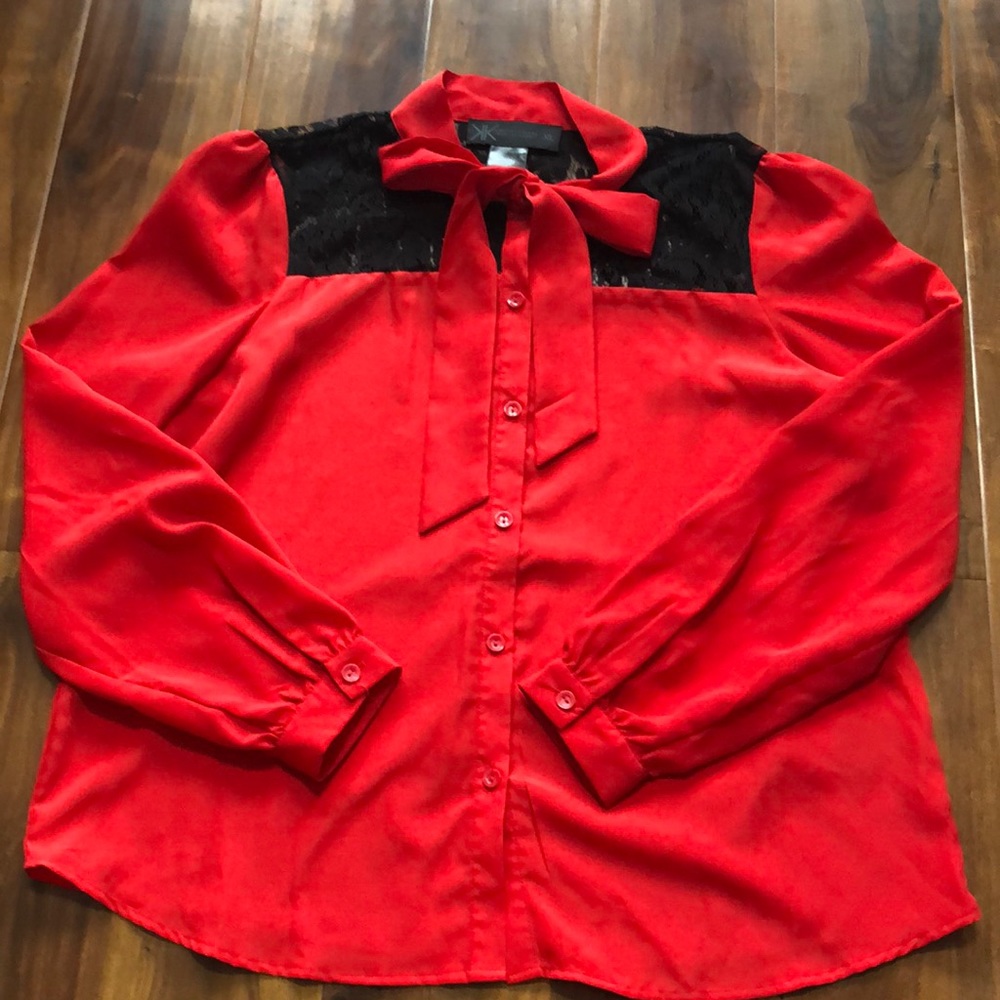 Kardashian Kollection Red Blouse
